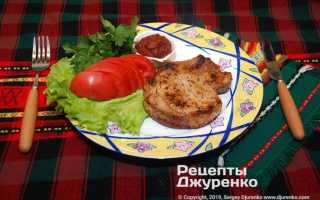 Как приготовить антрекот из свинины на сковороде