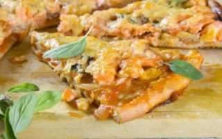 Пицца с семгой и сыром