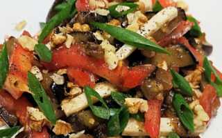 Салат карамелизированными баклажанами рецепт