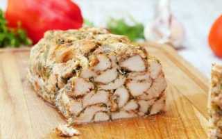Как сделать куриный рулет с желатином в домашних условиях